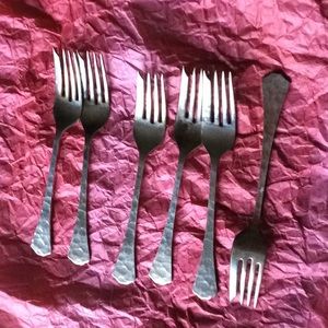 6 vintage silver plated forks